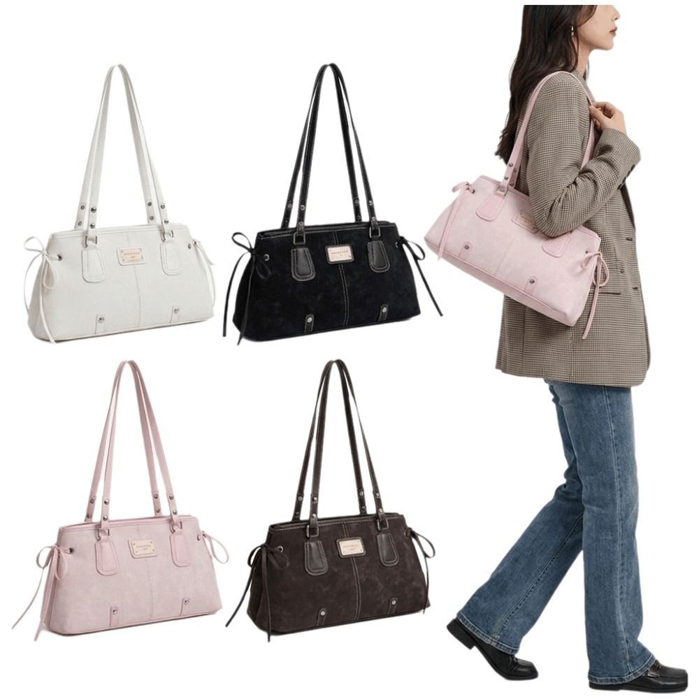 Structured Handbag Top Handle - Minimalist Faux Leather Tote Bag Structured