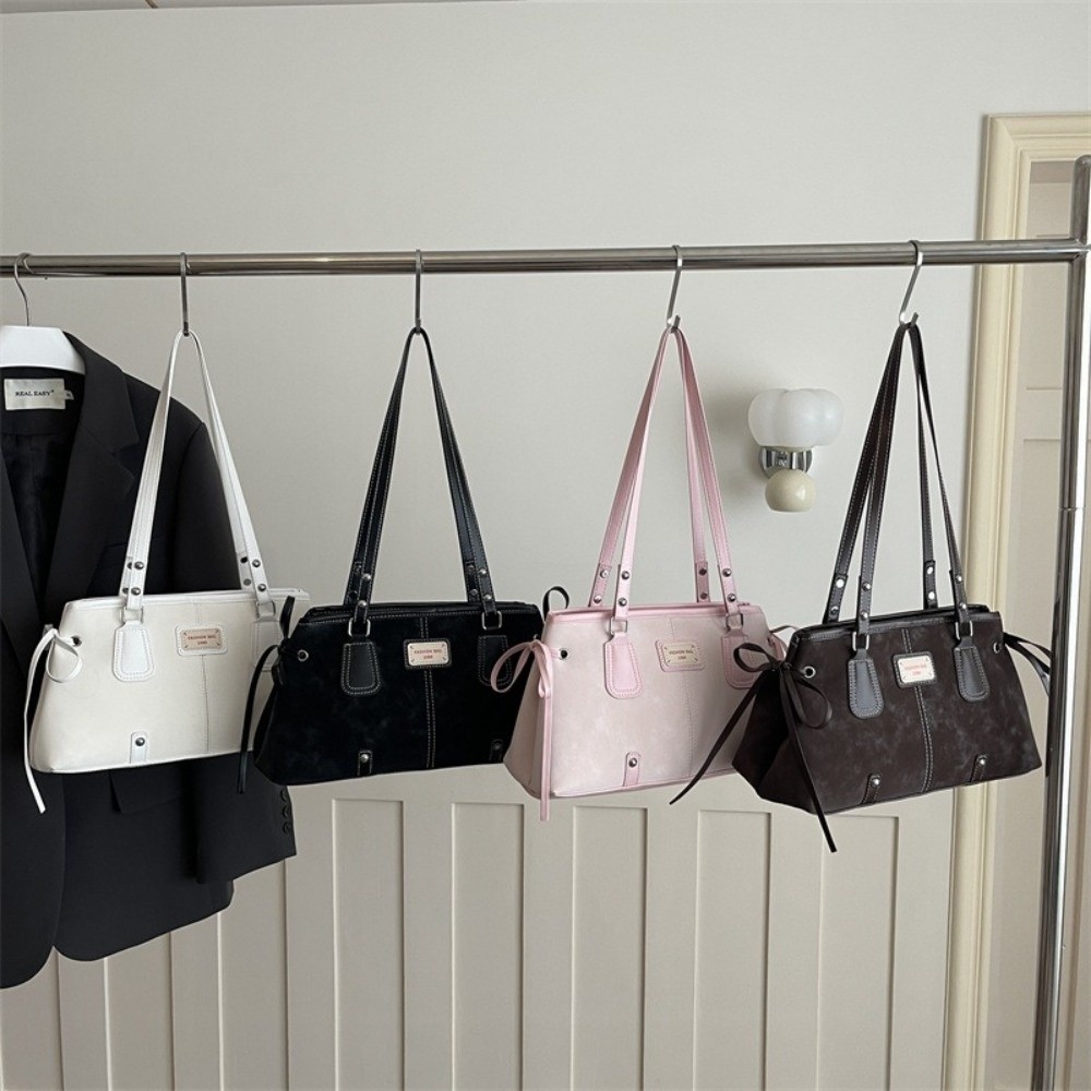 Structured Handbag Top Handle - Minimalist Faux Leather Tote Bag Structured
