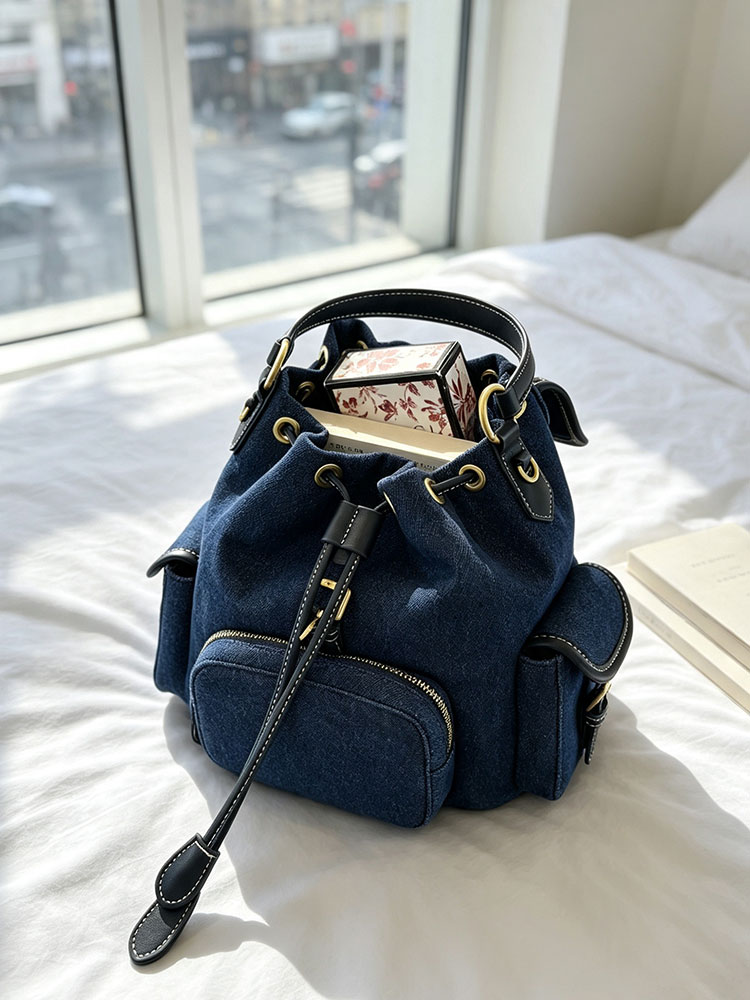 Luxury Bags Blue - Denim Blue Women's Backpack 2026 New