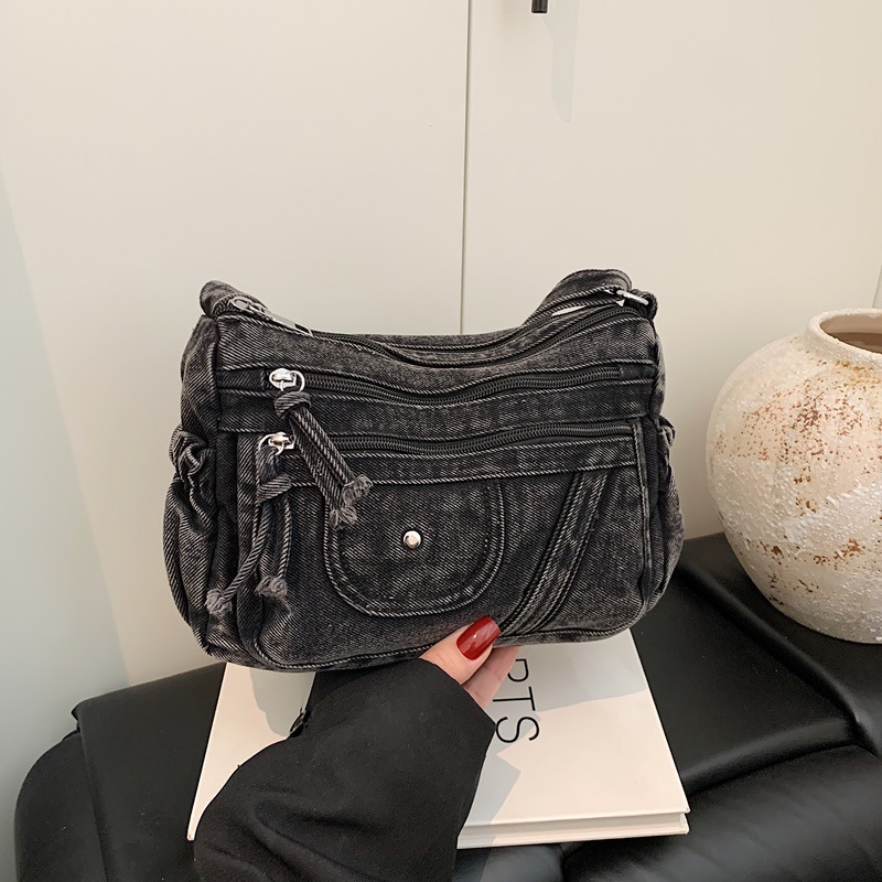 Street Style Retro Blue Denim  - огляд і ціна Luxury Bags Blue