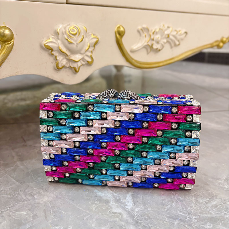 Female Blue Rhinestone Evening - огляд і ціна Luxury Bags Blue