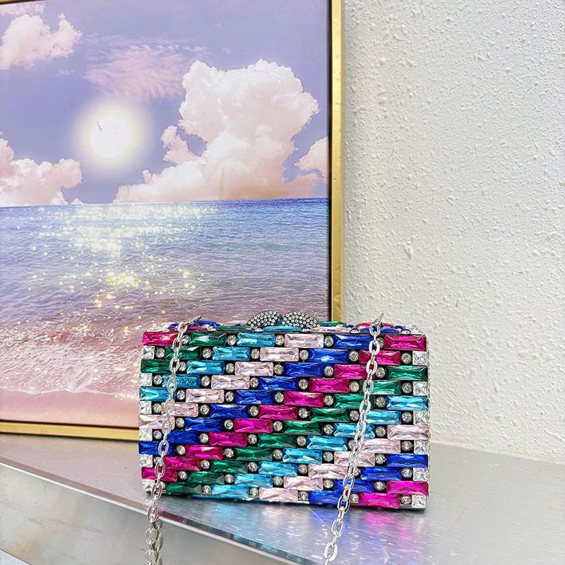 Female Blue Rhinestone Evening - огляд і ціна Luxury Bags Blue