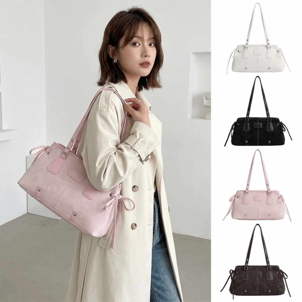 Korean Style Faux Leather Tote - огляд і ціна Structured Handbag Top Handle