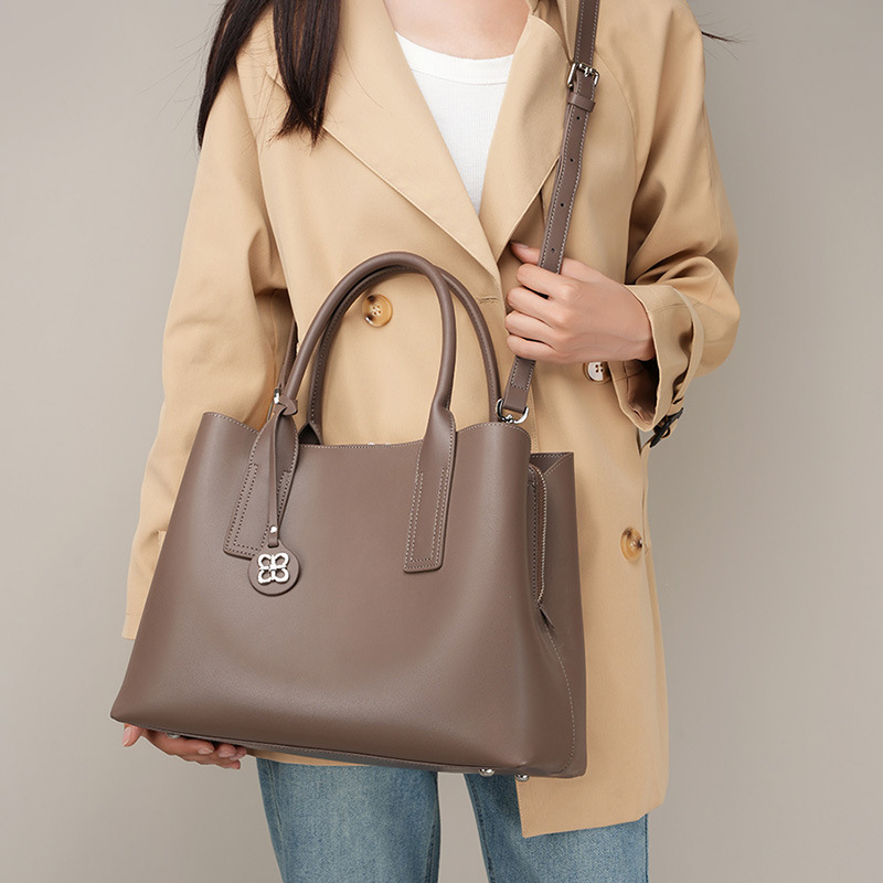 Women Black Genuine Leather St - огляд і ціна Structured Handbag Top Handle