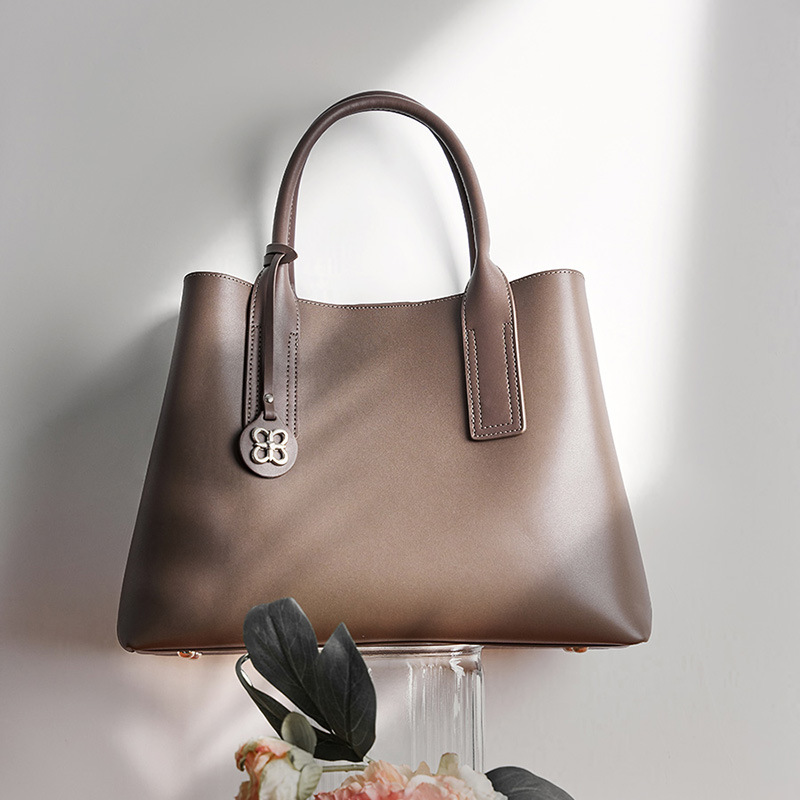 Women Black Genuine Leather St - огляд і ціна Structured Handbag Top Handle