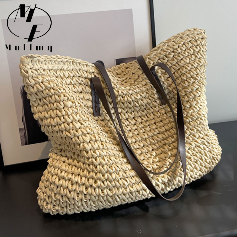 Straw Woven Tote Bags Casual L - огляд і ціна Luxury Bags Big