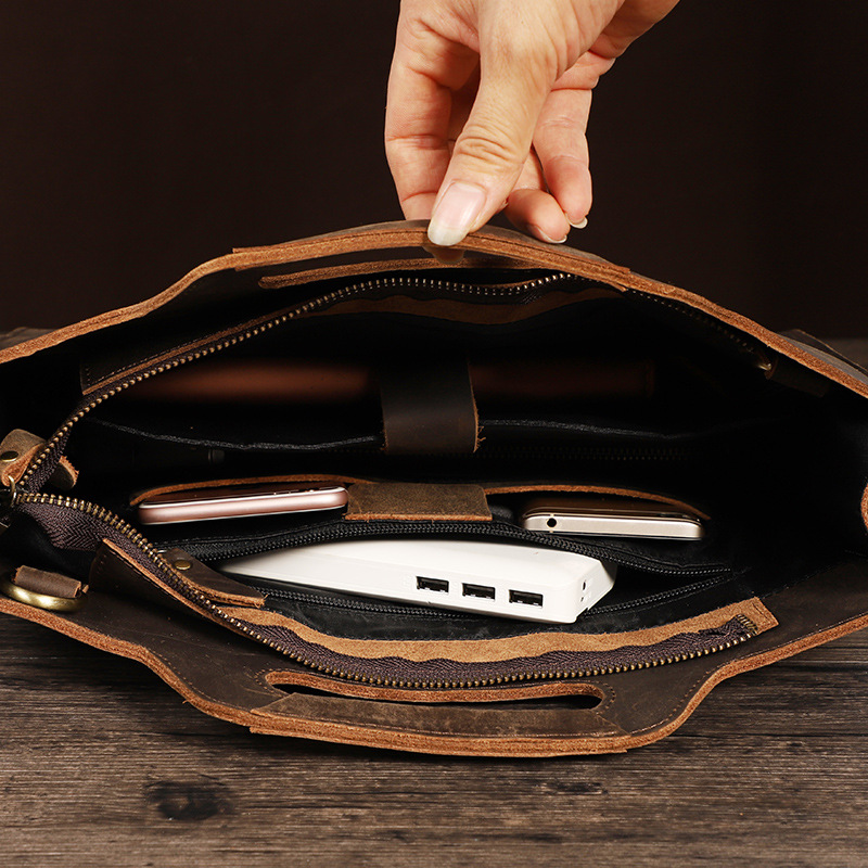 Newsbirds Thick Leather Black  - огляд і ціна Briefcase Leather Slim