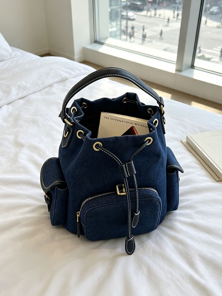 Denim Blue Women's Backpack 20 - огляд і ціна Luxury Bags Blue