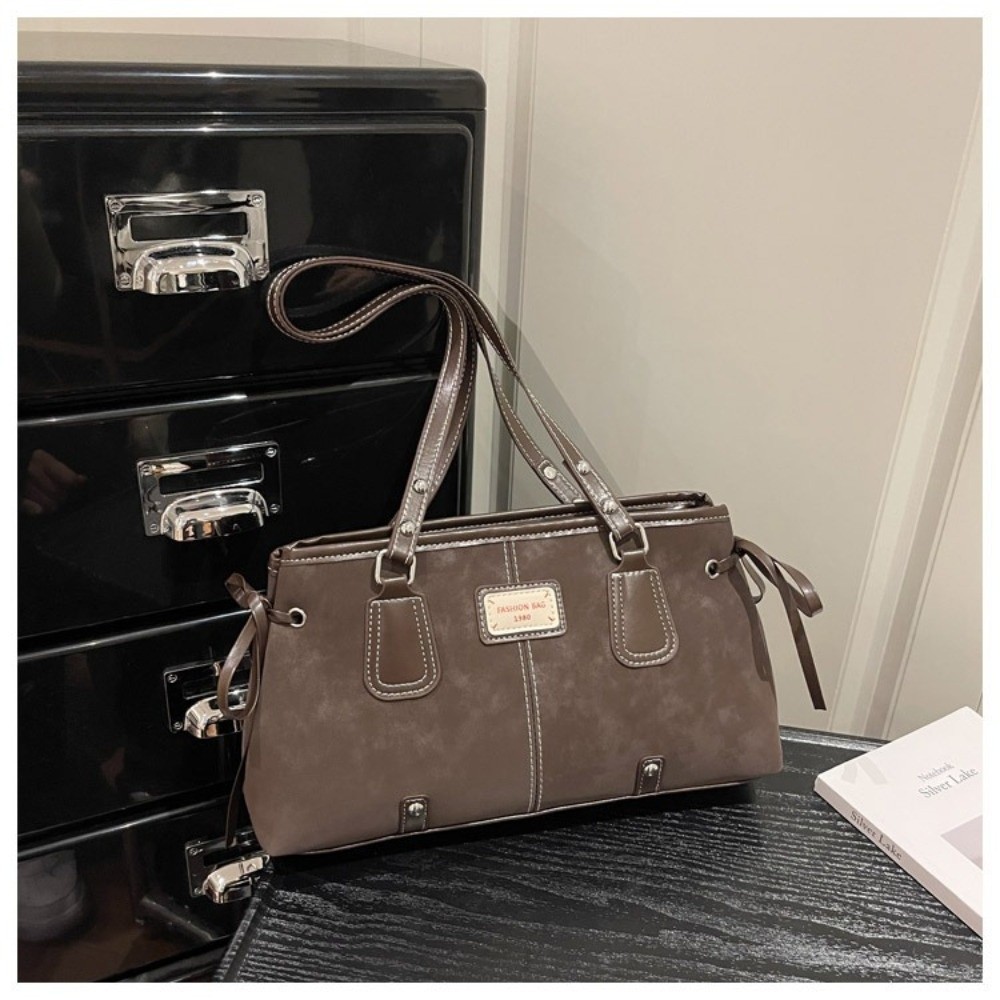 Minimalist Faux Leather Tote B - огляд і ціна Structured Handbag Top Handle