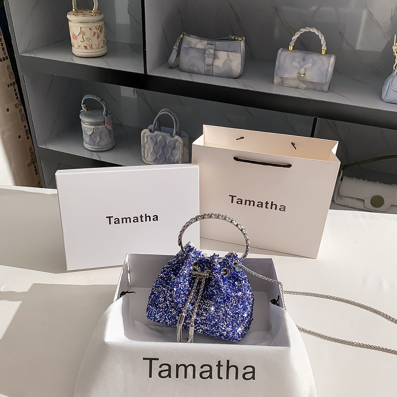 Luxury Blue Stones Bucket Bag  - огляд і ціна Luxury Bags Blue