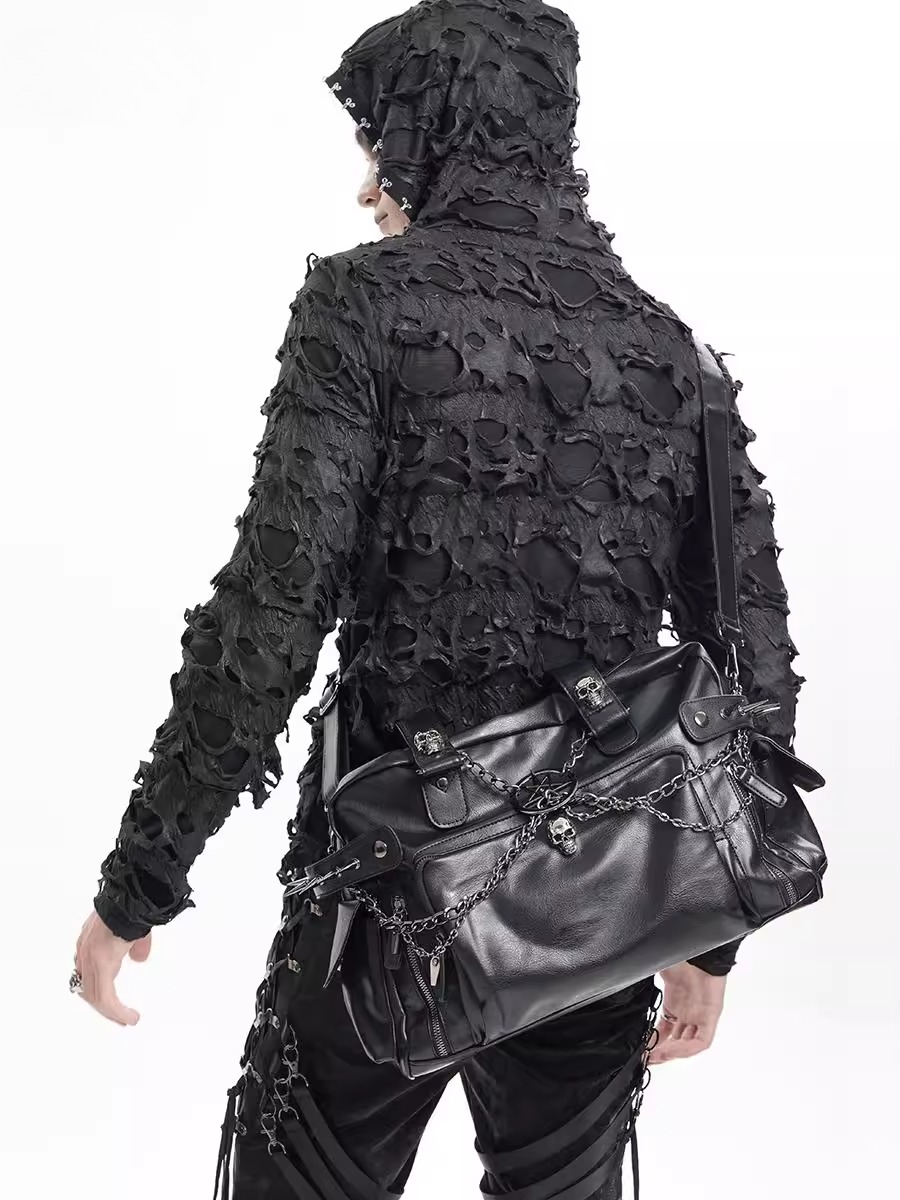 Fashion Black Zipper Skull Des - огляд і ціна Luxury Bags Big