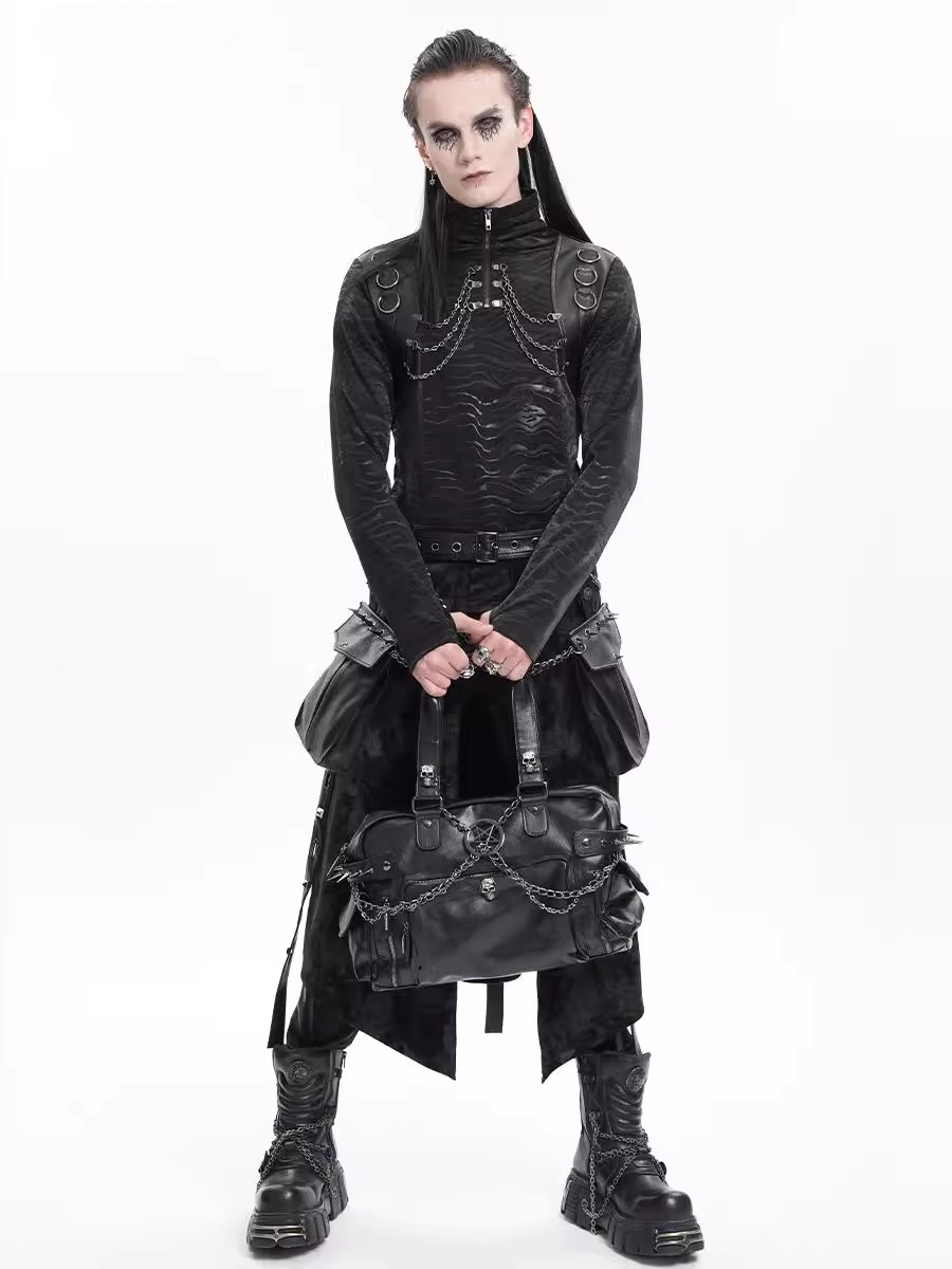 Fashion Black Zipper Skull Des - огляд і ціна Luxury Bags Big