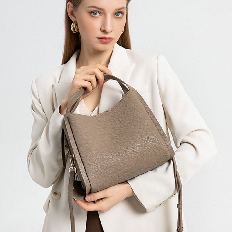 BURMINSA Genuine Pebbled Leath - огляд і ціна Structured Handbag Top Handle