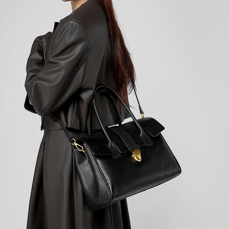 BURMINSA Genuine Leather Top H - огляд і ціна Structured Handbag Top Handle