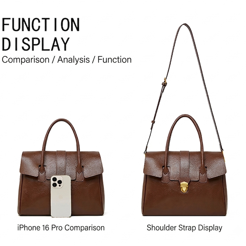 BURMINSA Genuine Leather Top H - огляд і ціна Structured Handbag Top Handle
