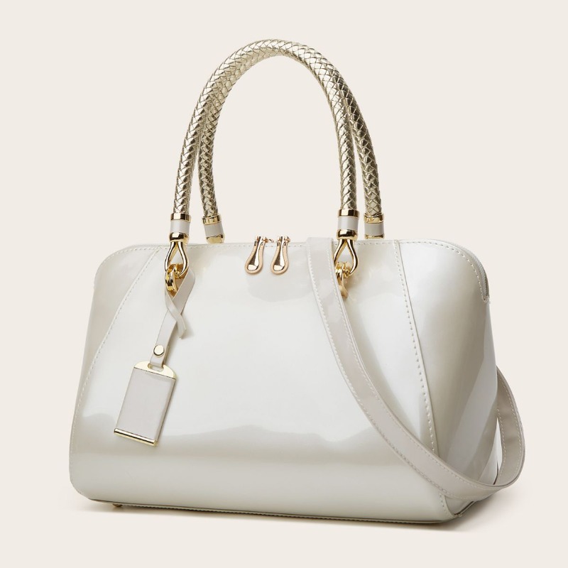 2026 New Women Patent Leather  - огляд і ціна Structured Handbag Top Handle