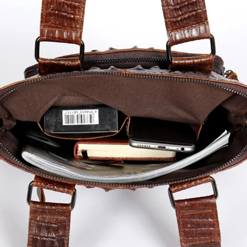 YETTIES Men's Slim Vertical La - огляд і ціна Briefcase Leather Slim