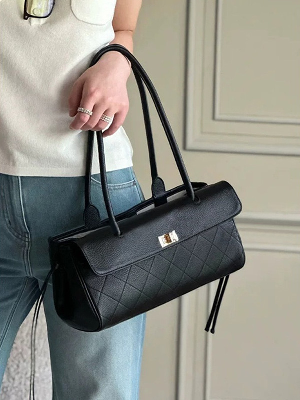 CLAREGQI  2026 New Genuine Lea - огляд і ціна Structured Handbag Top Handle